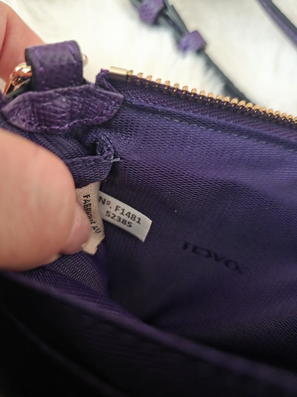 Coach Purple Genuine Leather Kylie Crossbody Bag With Gold Accents 52385 - Picture 13 of 13